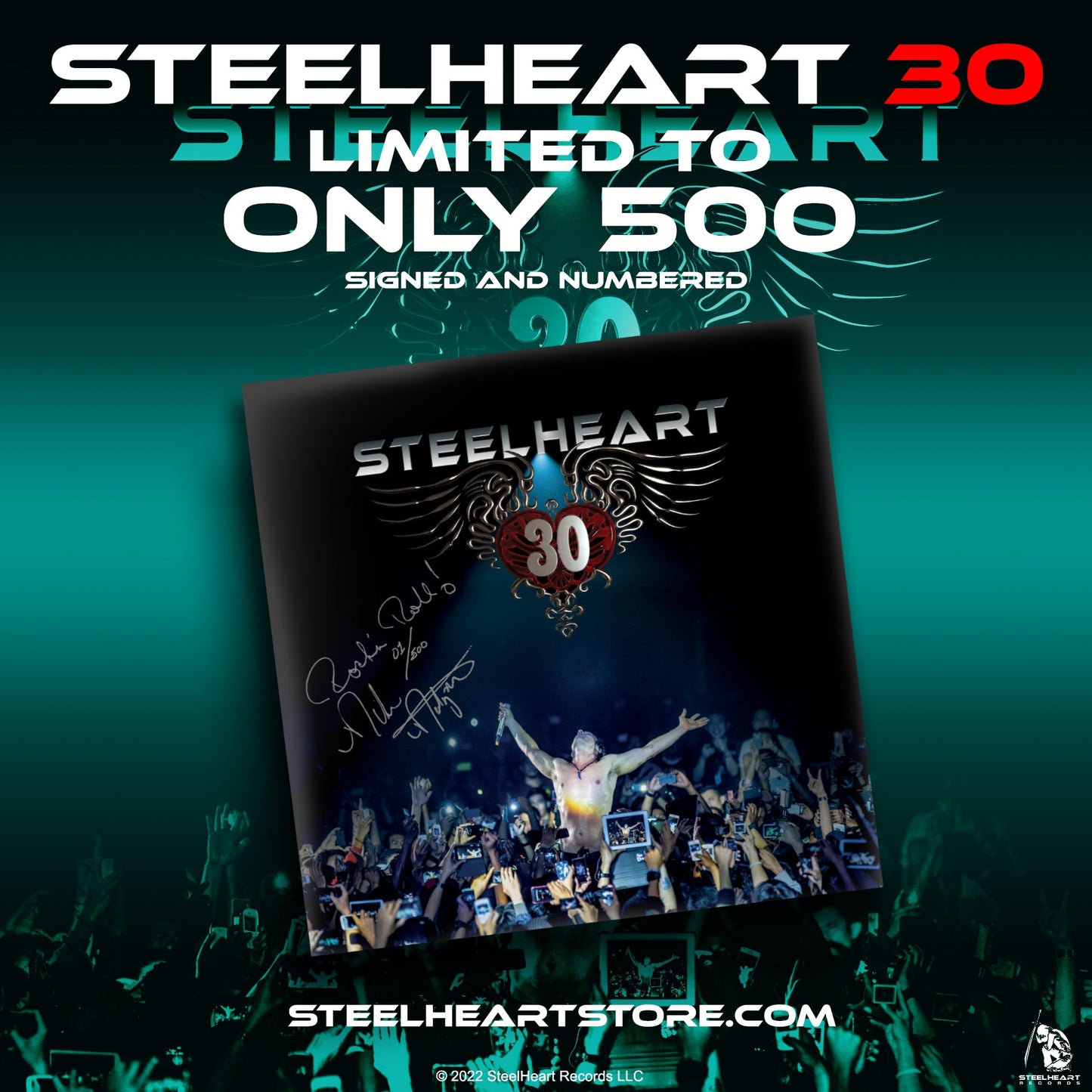 Limited Edition - STEELHEART 30 Anniversary VINYL Album - Signed & Numbered - ONLY 500