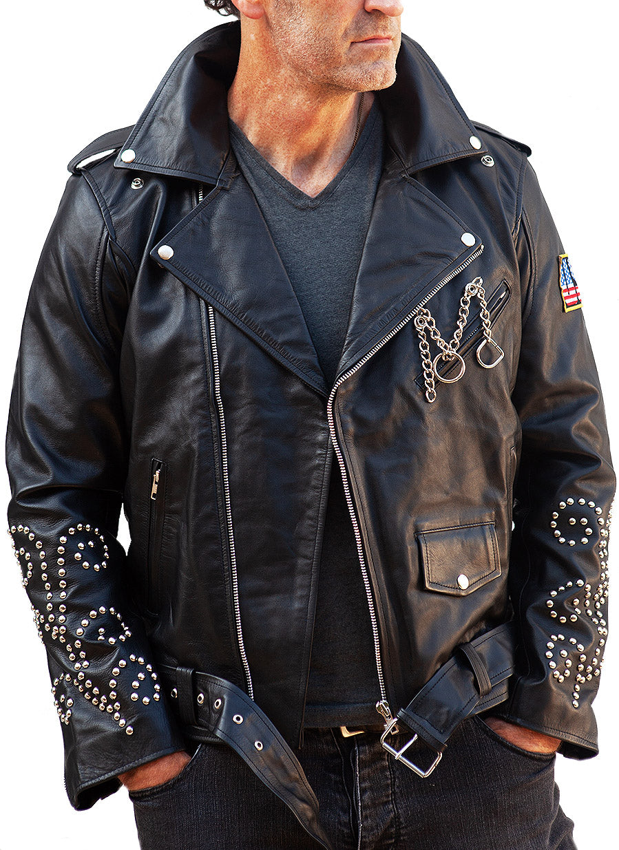 Vintage SteelHeart Leather Biker Jacket - MENS - Hand-Made