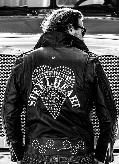 Vintage SteelHeart Leather Biker Jacket - MENS - Hand-Made
