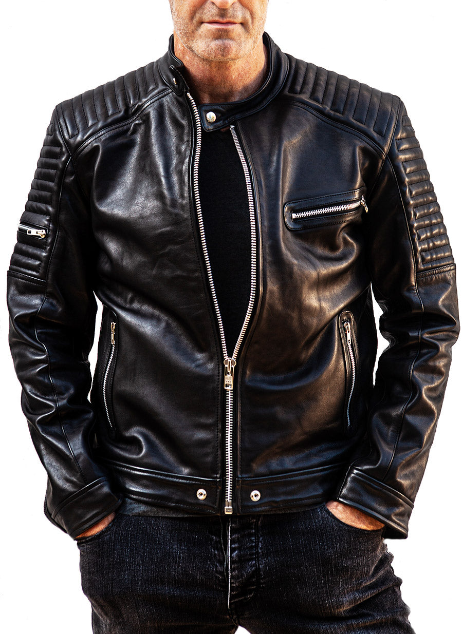 Leather Moto Jacket - MENS - Hand-Made