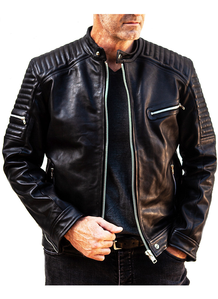 Leather Moto Jacket - MENS - Hand-Made