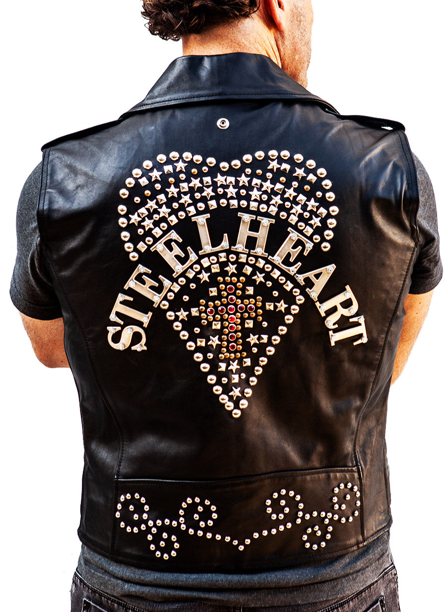 Vintage STEELHEART Leather Vest - Hand-Made