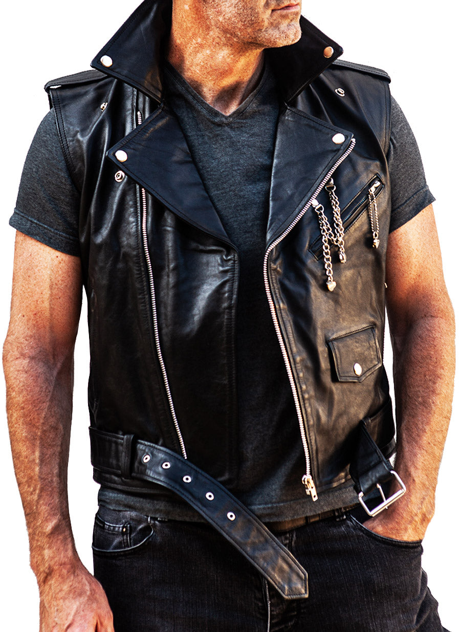 Vintage STEELHEART Leather Vest - Hand-Made