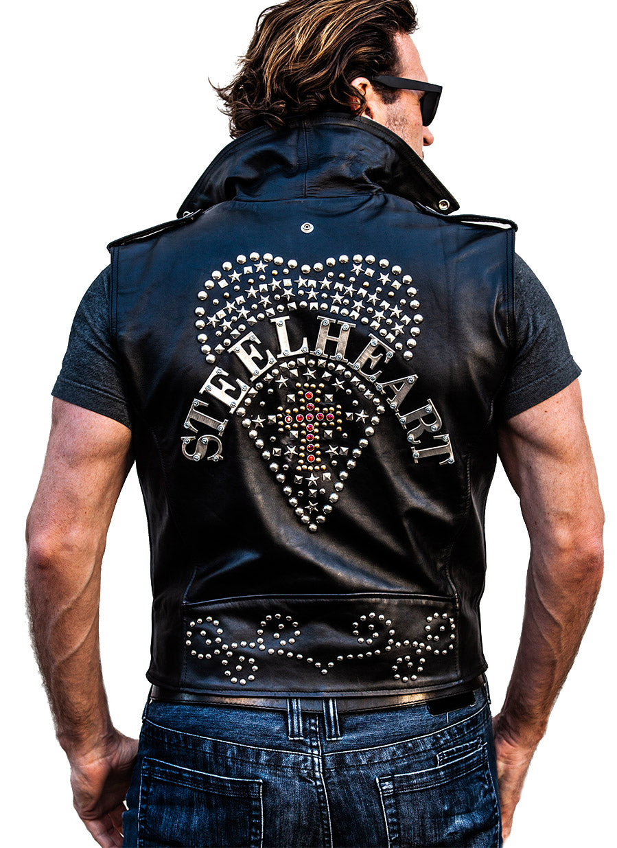 Vintage STEELHEART Leather Vest - Hand-Made