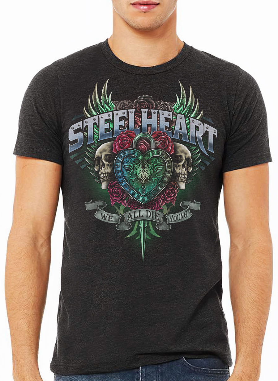 "WE ALL DIE YOUNG" Short Sleeve T-Shirt - Full Color Graphic
