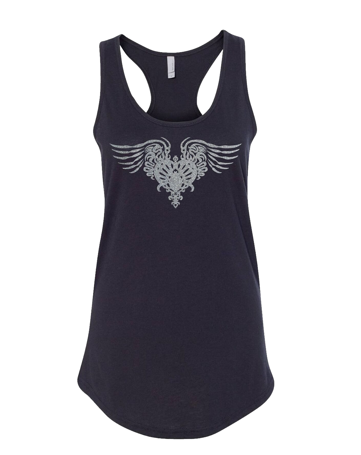 Silver Metallic Logo -CRYSTALS- Racer Back Tank
