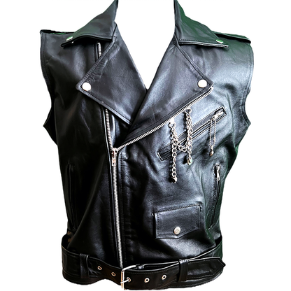 Vintage STEELHEART Leather Vest - Hand-Made